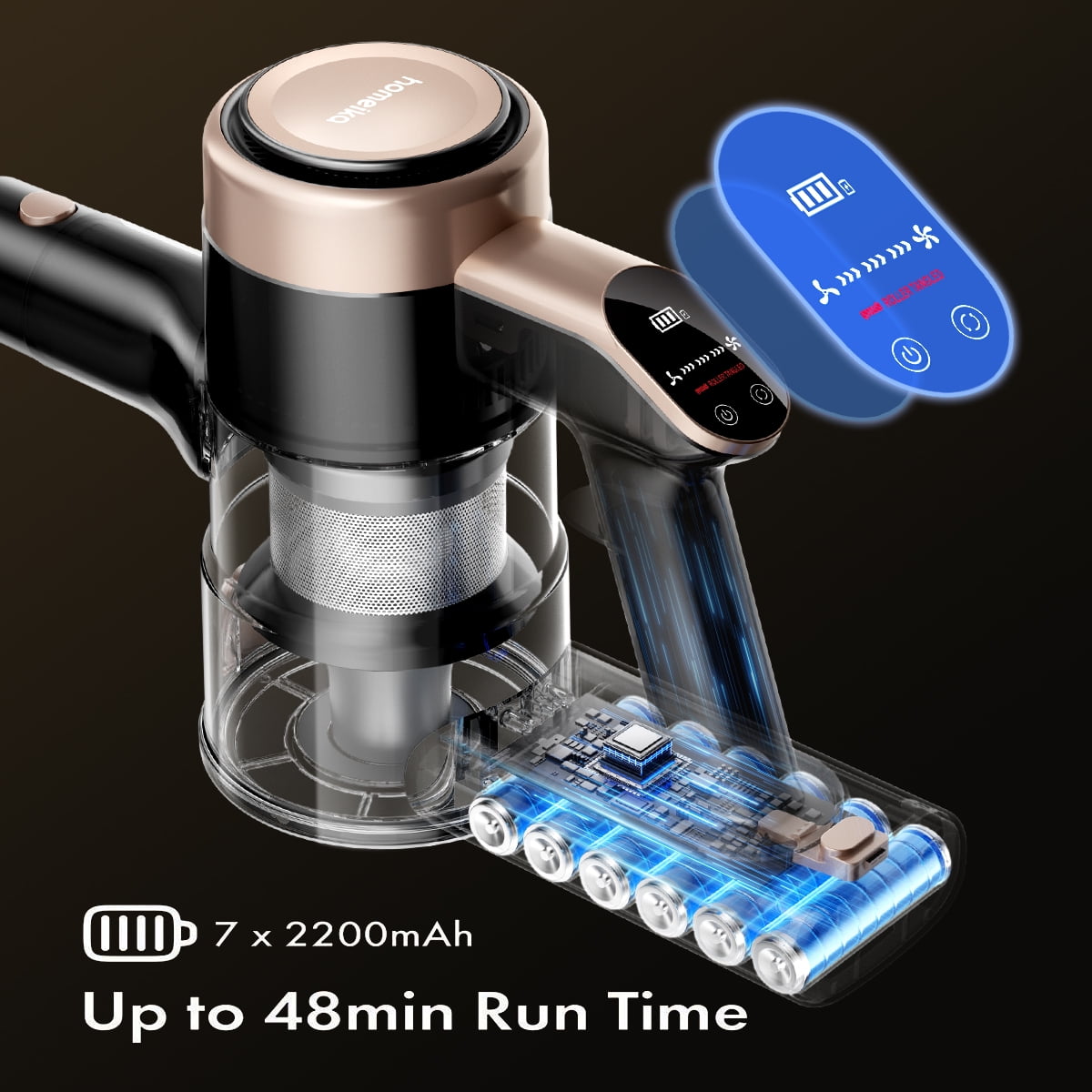 Homeika vacuum in use